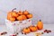Twelve Different Sizes Large Faux Harvest Pumpkins with Artificial Orange Color for Fall, Thanksgiving, Halloween, and Seasonal Holiday Decoration